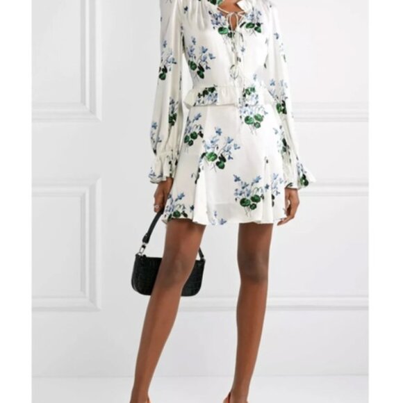 Les Rêveries Silk Floral Picnic Dress - Picture 3 of 9